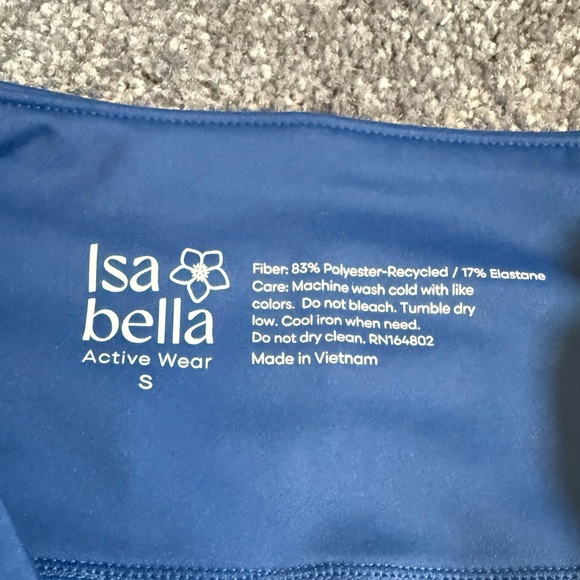 NWT Isabella Blue Athletic Yoga Workout Seamed High Waist Leggings Women Small - Picture 6 of 7